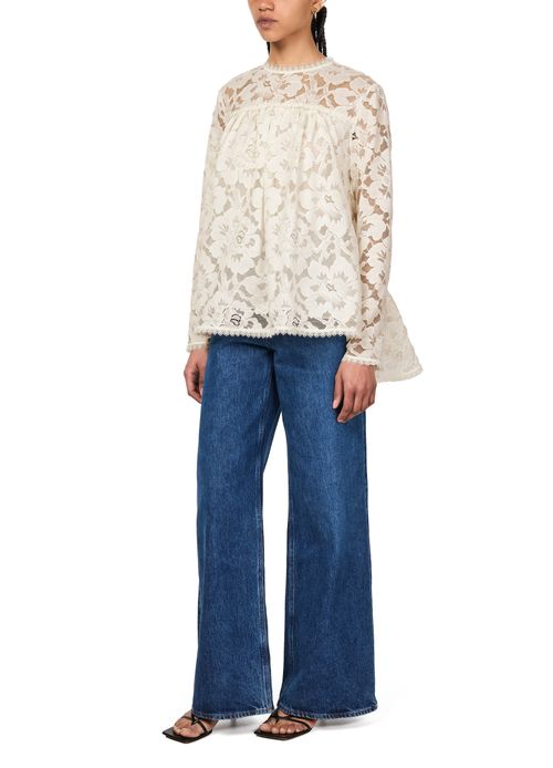 ZIMMERMANN Illuminate lace gathered top
