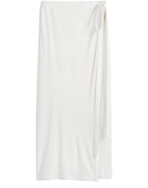 Toteme — Maxi skirt with tie at waist (White)