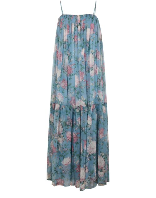 CHLOE Printed long dress in cotton