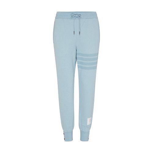 Thom Browne 4-bar-stripe Cotton Track Pants In Light_blue