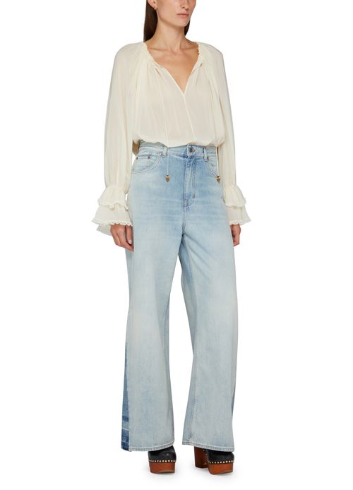 CHLOE Ruffled silk blouse