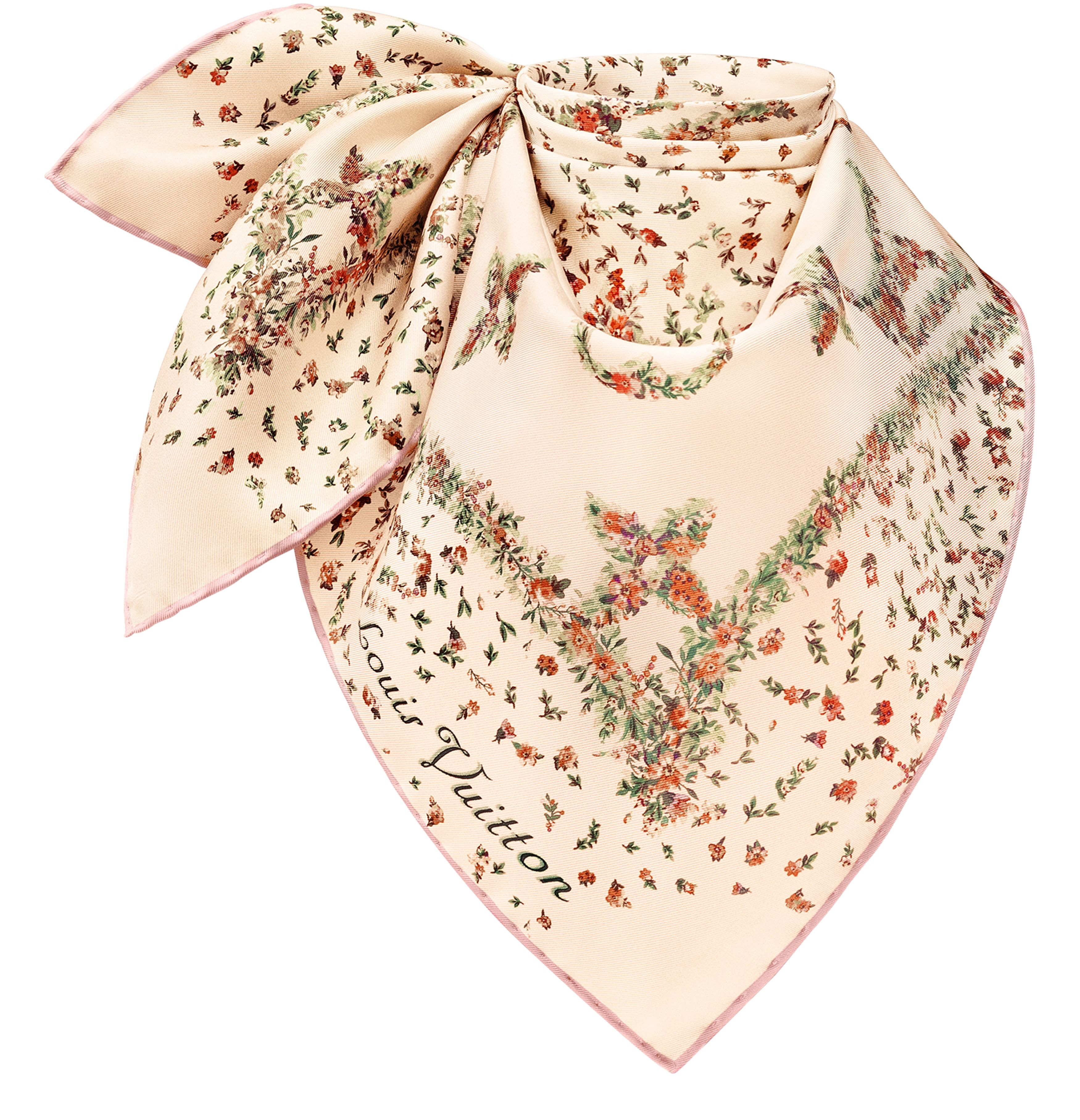 Monogram Flowers Square 90