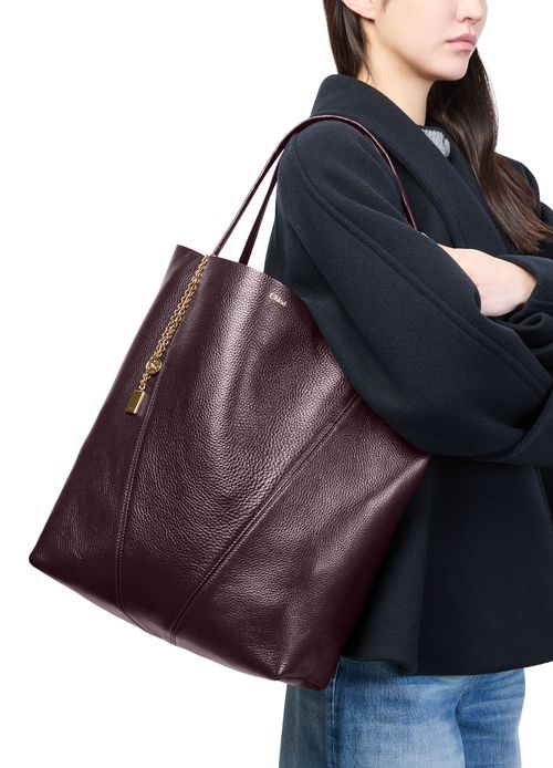 CHLOE Cabas-Tasche aus genarbtem Leder Chloé Spin