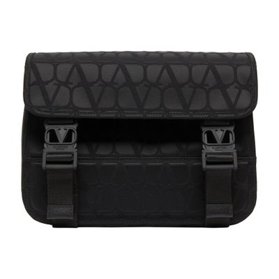 Valentino Toile Iconographe Jacquard Shoulder Bag In Black