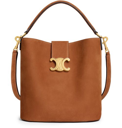 CELINE Mittelgrosse bucket-tasche Louise aus nubuk-kalbsleder