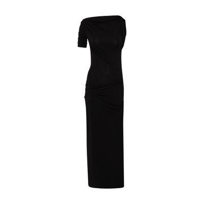 Jacquemus Jacq La Robe Drapead In Black