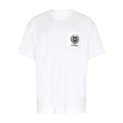 Shop Givenchy Crest T-shirt In Cotton In White