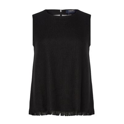 S Max Mara Femme Noir Top Sans Manches