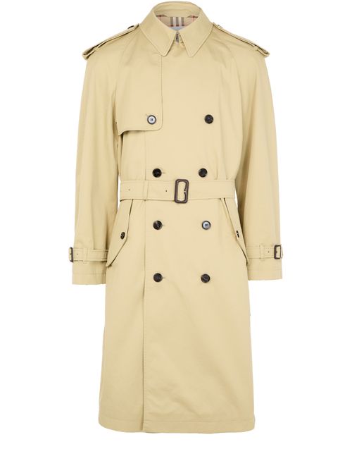 BURBERRY Long cotton blend trench coat
