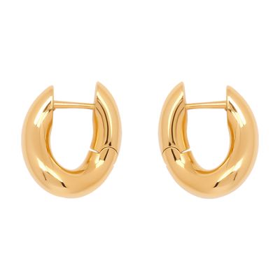 Shop Balenciaga Loop Xxs Earrings In Shiny Gold