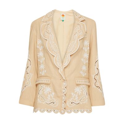 FARM RIO EMBROIDERED BLAZER