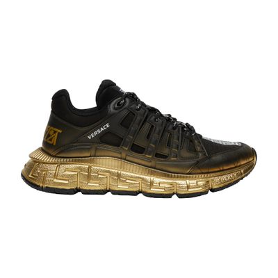Versace Men's Black Trigreca Sneakers Size 40