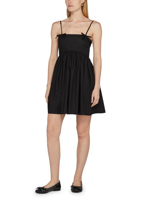 GANNI Cotton poplin strap dress