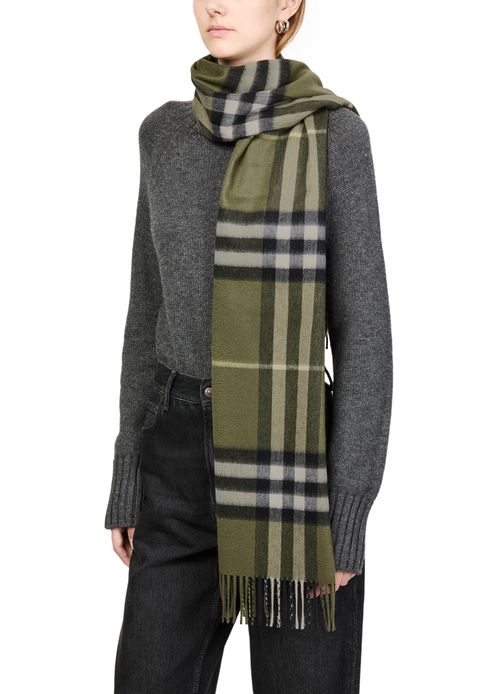 BURBERRY Check cashmere scarf