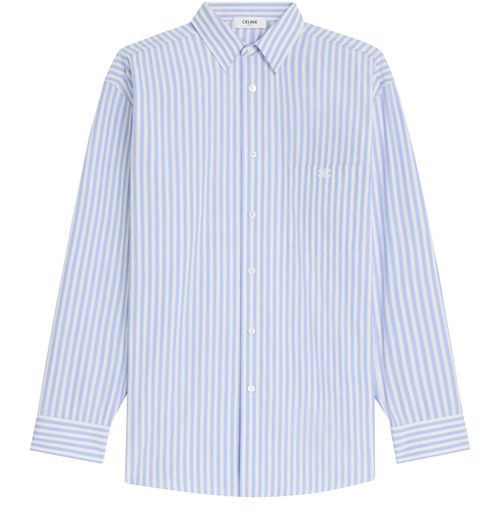 CELINE Oversize-Hemd aus gestreifter Baumwoll-Popeline