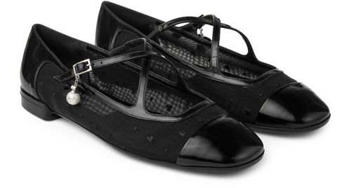 JIMMY CHOO Eleri ballerinas in soft spazzolato leather
