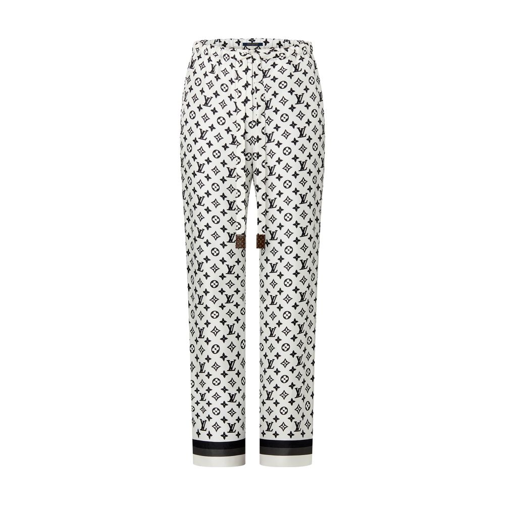 3D Monogram Stripe Accent Pajama Pants thumbnail 3