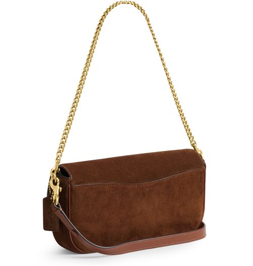 COACH Brook Flap suede shoulder bag