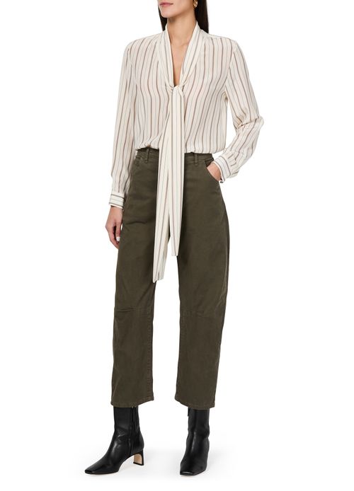 NILI LOTAN Angelique tie neck blouse