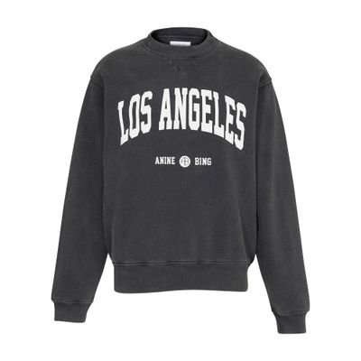 Anine Bing Ramona Los Angeles Sweatshirt In Washed Black