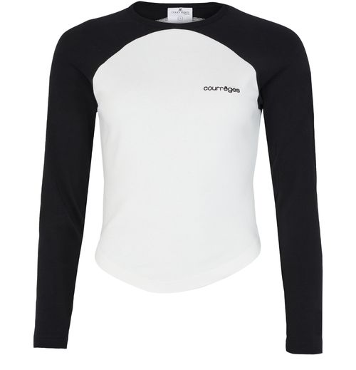 COURREGES Circle contrast long sleeve t-shirt