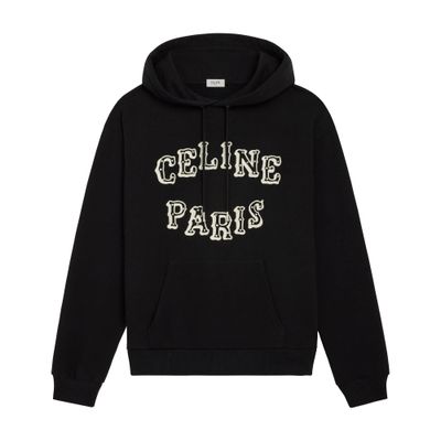 Men s Loose Triomphe hoodie in cotton and cashmere CELINE 24S