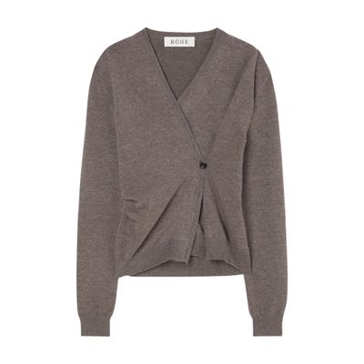 Rohe Cable-knit Cardigan In Brown
