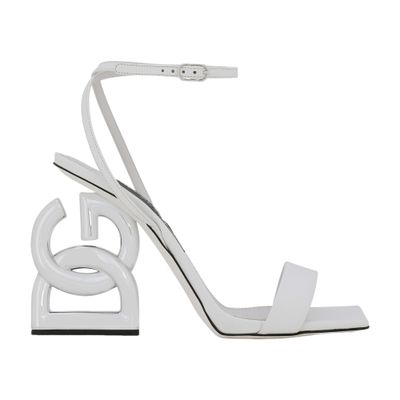 Shop Dolce & Gabbana Patent Leather Sandals In White