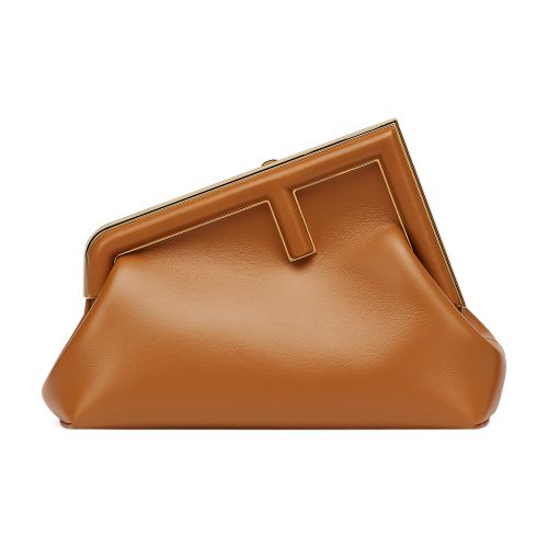 Shop Fendi First Small Bag In Marron__1