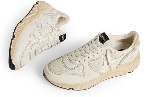 GOLDEN GOOSE Net star-print sneakers