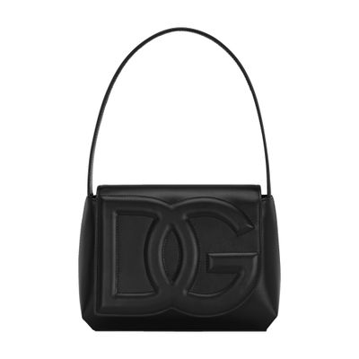 Dolce & Gabbana Dg Logo Shoulder Bag - Dolce&gabbana - Leather - Black In Black