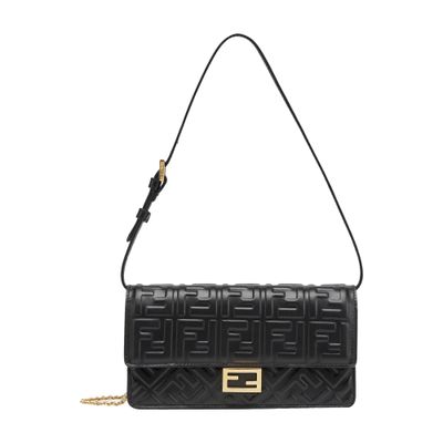 Fendi Wallet On Chain Baguette In Black