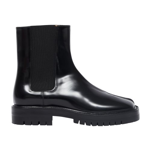 Maison Margiela Tabi Lug Sole Chelsea Boot In Black