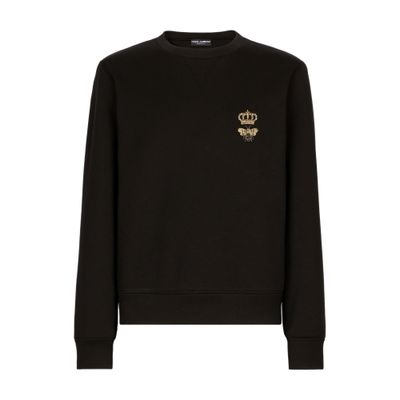 Dolce & Gabbana Men's Black Cotton Jersey Sweatshirt Size 54