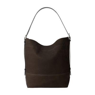 Lemaire Belted Tote Bag In Brown