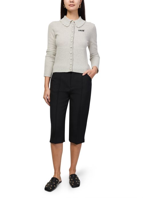 CHLOE Fitted cardigan with logo