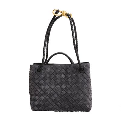 Bottega Veneta Andiamo Small Bag In Gray