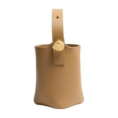 Mini Pebble bucket in soft grained calfskin