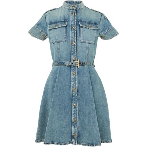MCQUEEN Denim mini dress