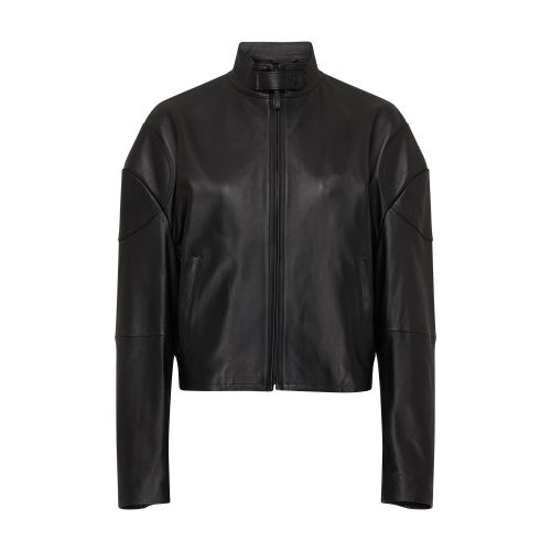 Shop Acne Studios Leather Jacket In Black