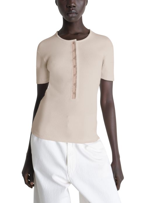 LEMAIRE T-shirt ajusté Henley