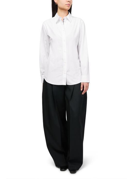 BURBERRY Straight-cut dress shirt in cotton poplin