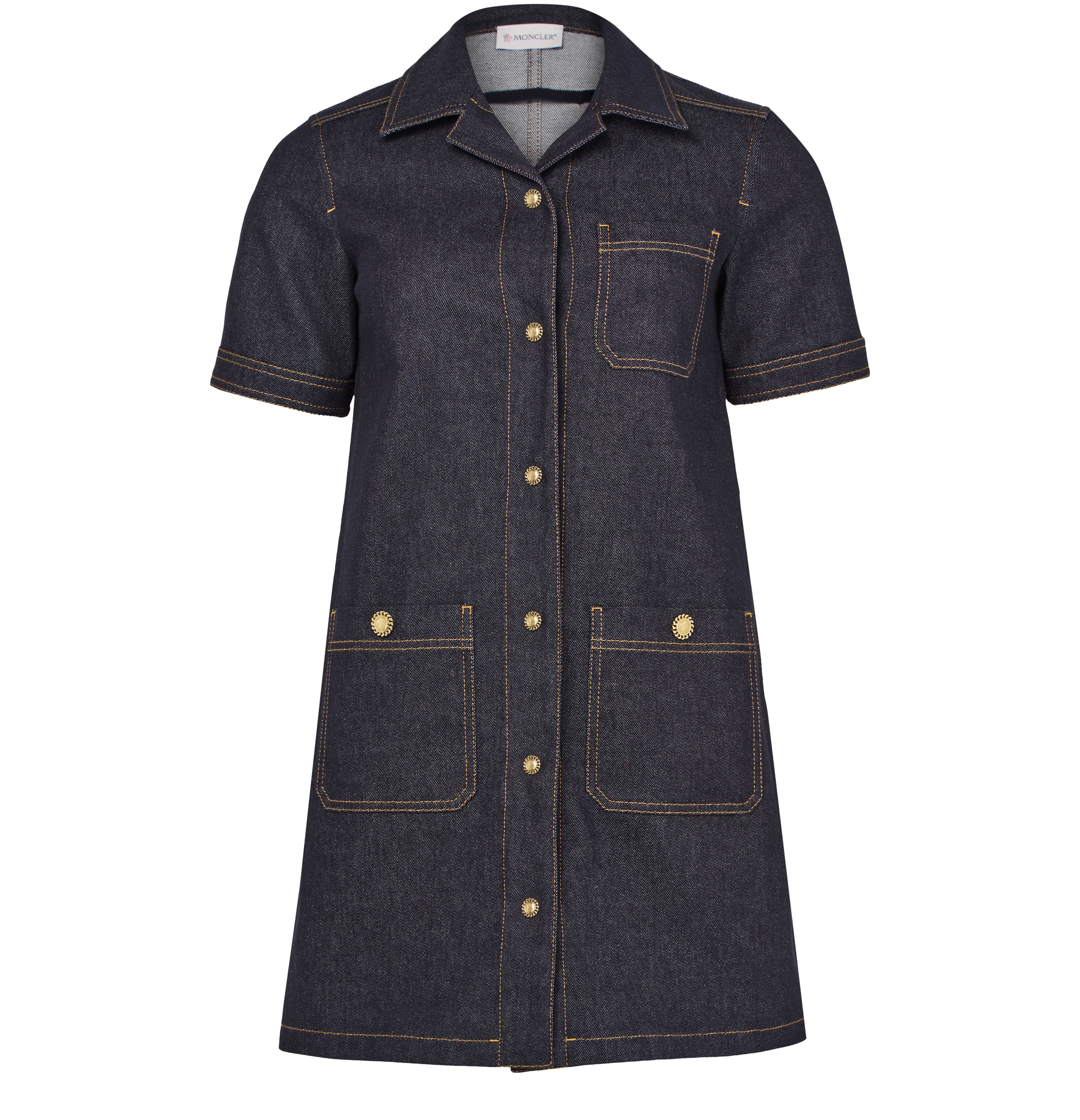 Mini denim shirt dress