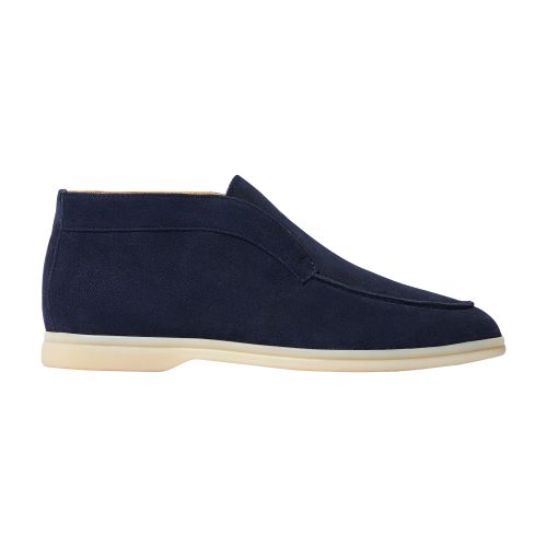 Scarosso Leonardo Suede Ankle Boots In Blue_suede