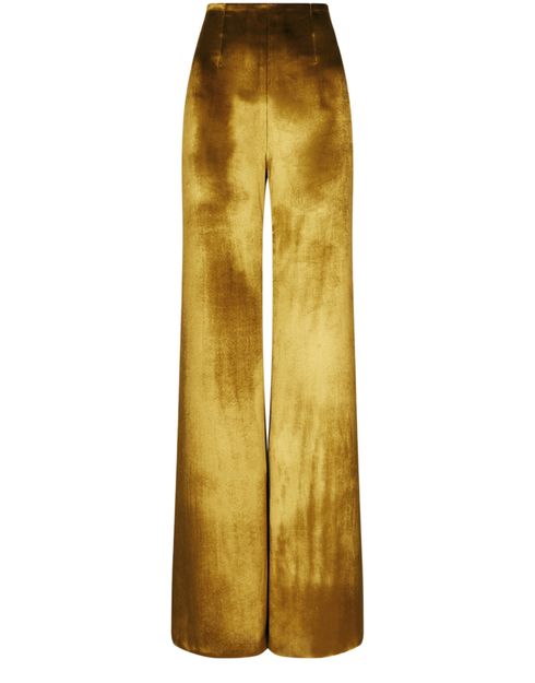 Gold sales velvet trousers