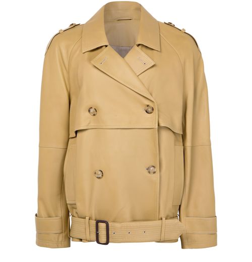 TOTEME Short leather trench
