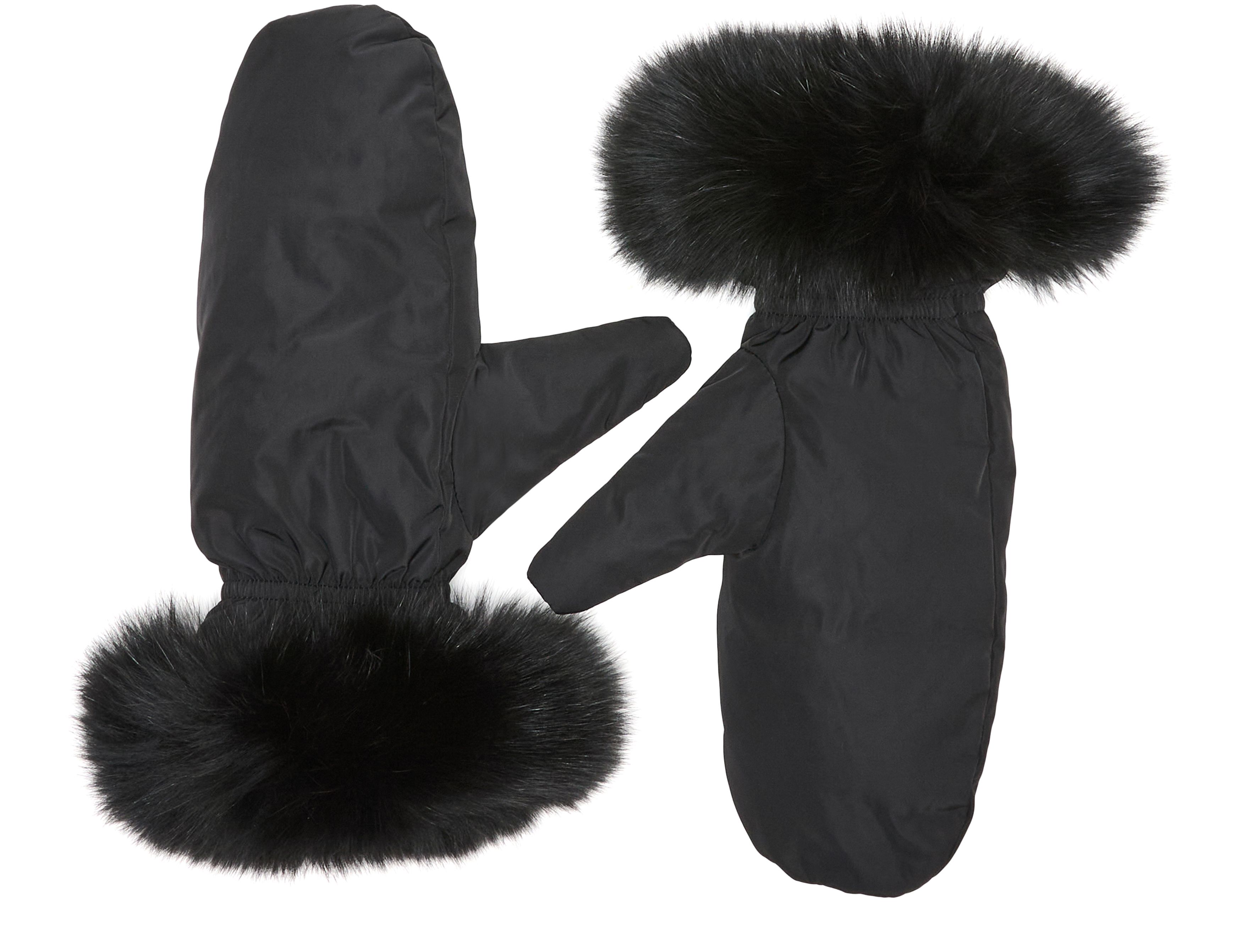 Fox fur gloves