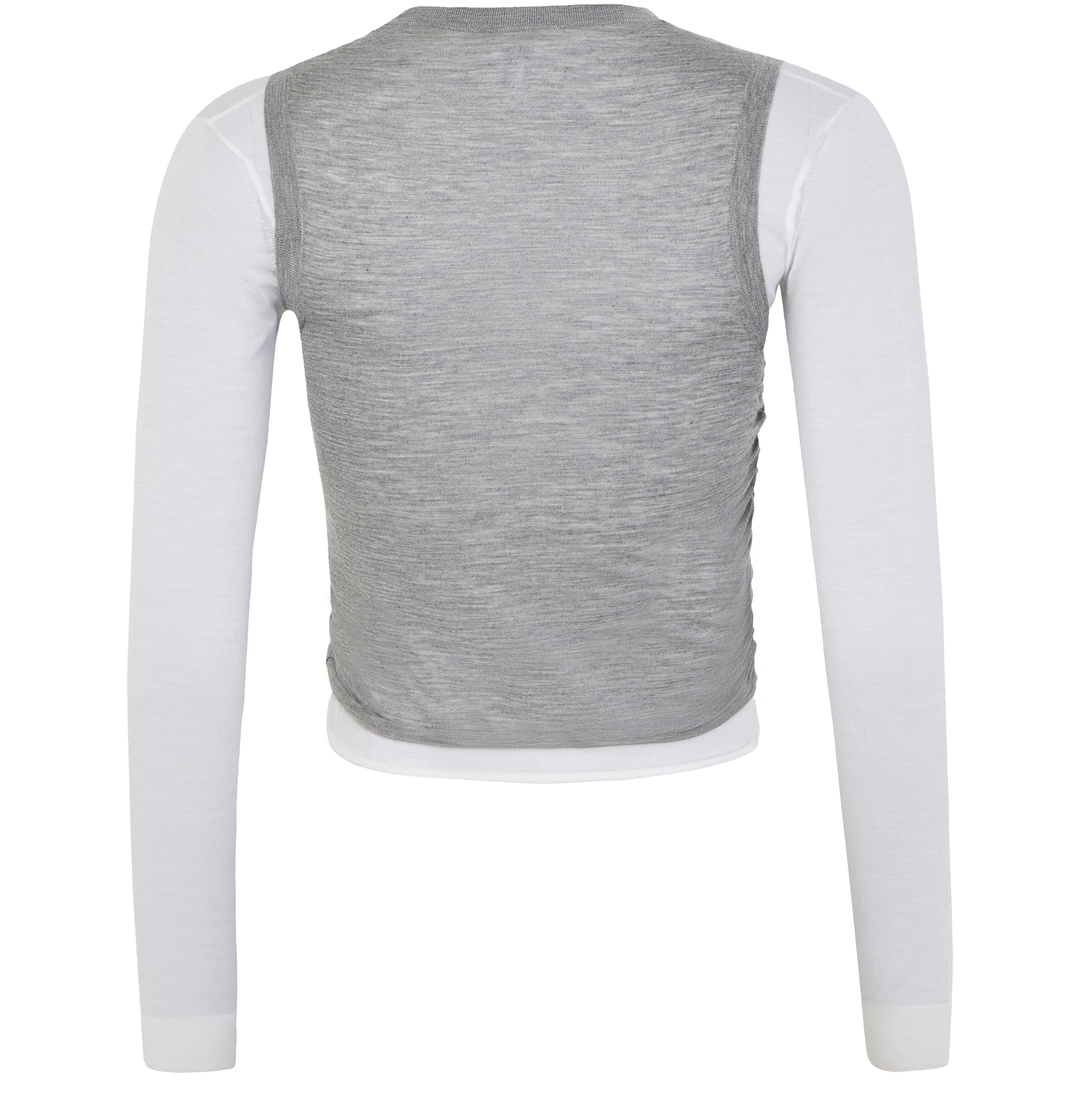 Draped sweater in cashmere thumbnail 3