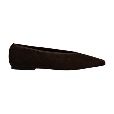 Totême Minimalist Ballet Pumps In Brown