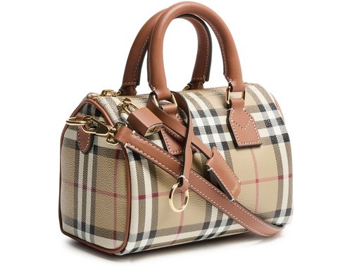 BURBERRY Mini Check Bowling Bag